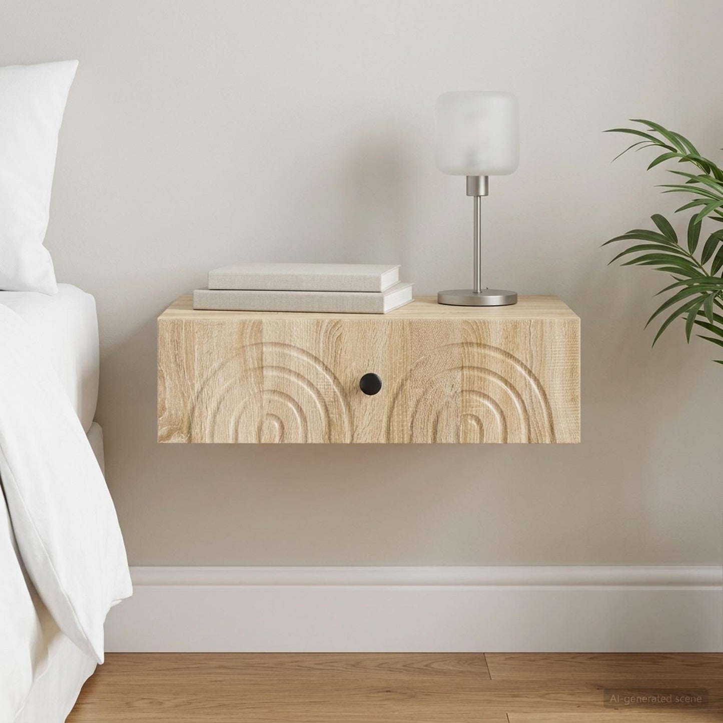 Wall-Mounted Side Table Sonoma Oak 59 x 34.5 x 17 cm