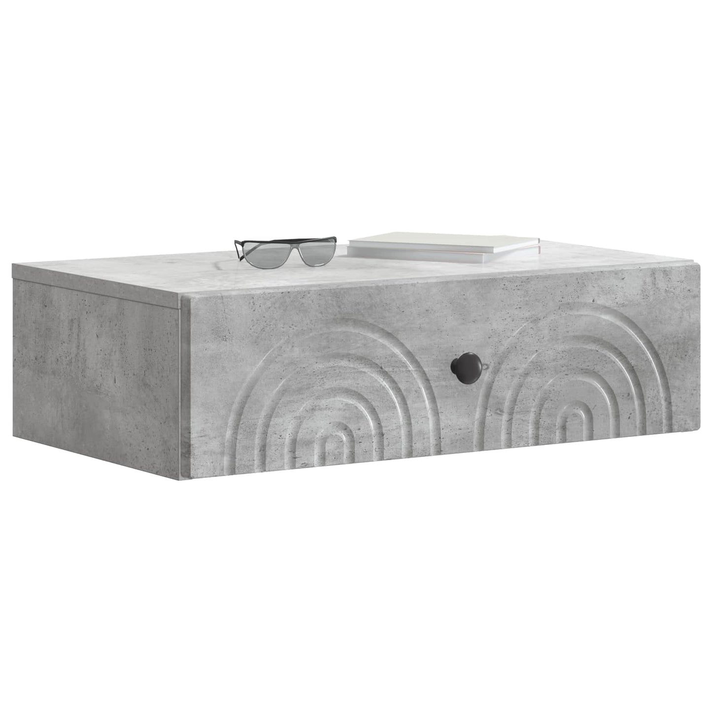 Wall-Mounted Side Table Concrete Grey 59 x 34.5 x 17 cm