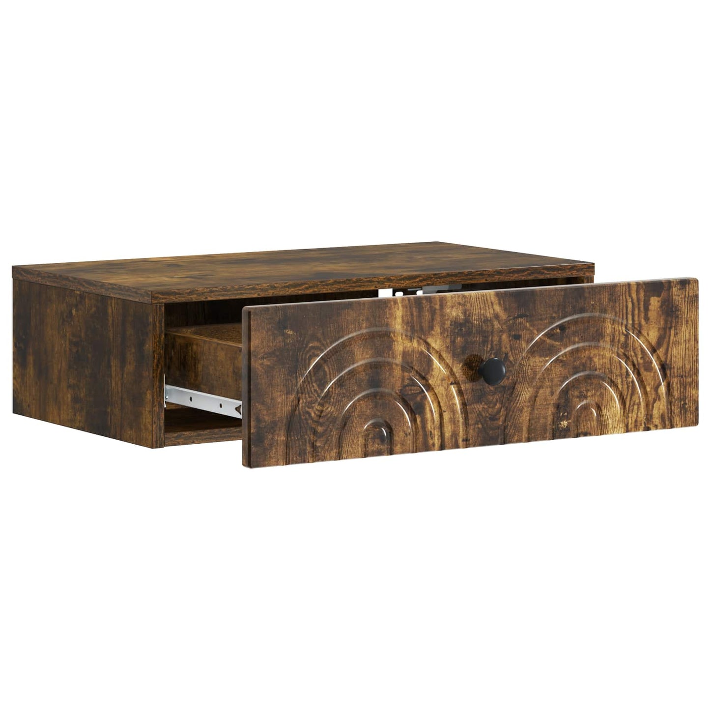 Wall-Mounted Side Table Smoked Oak 59 x 34.5 x 17 cm