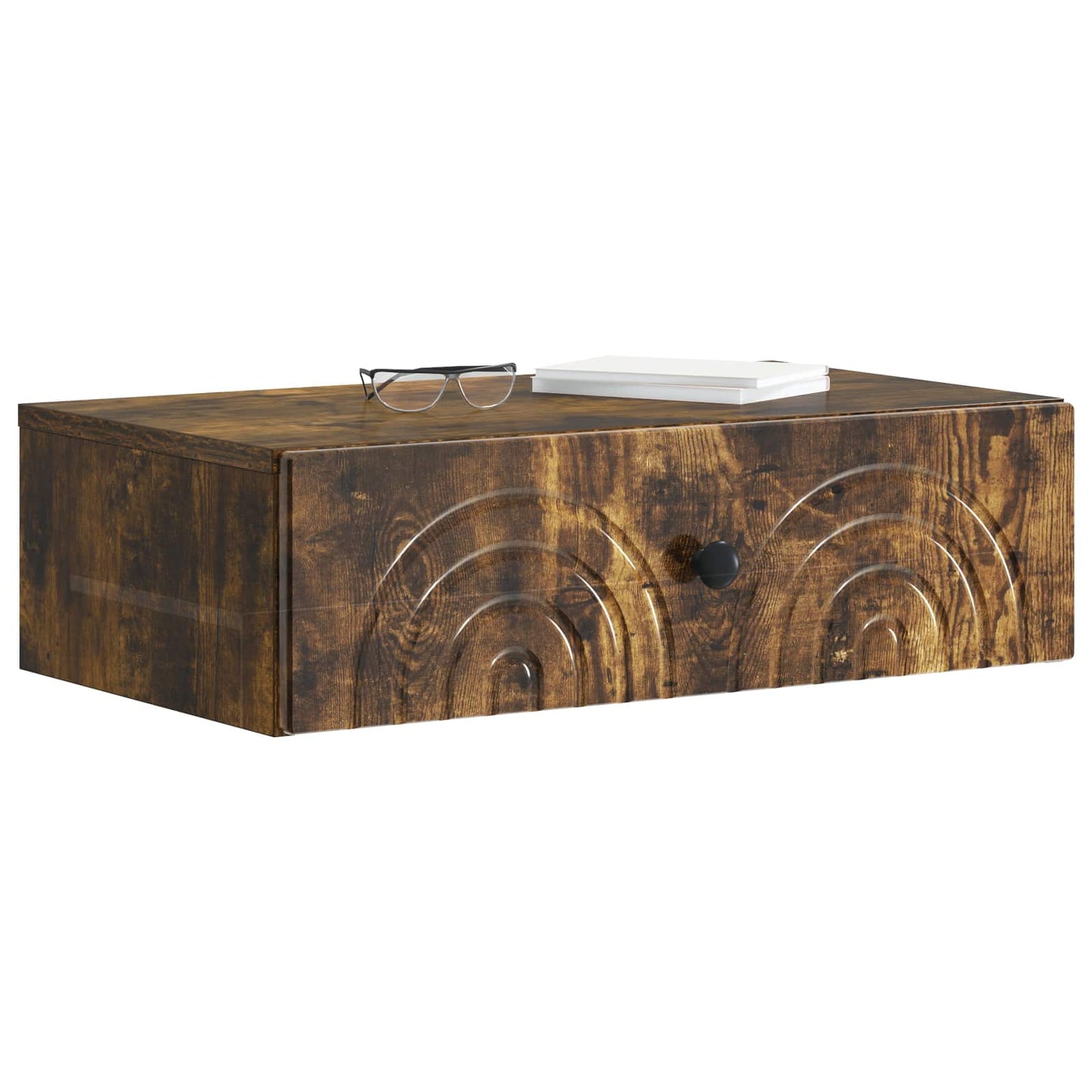 Wall-Mounted Side Table Smoked Oak 59 x 34.5 x 17 cm