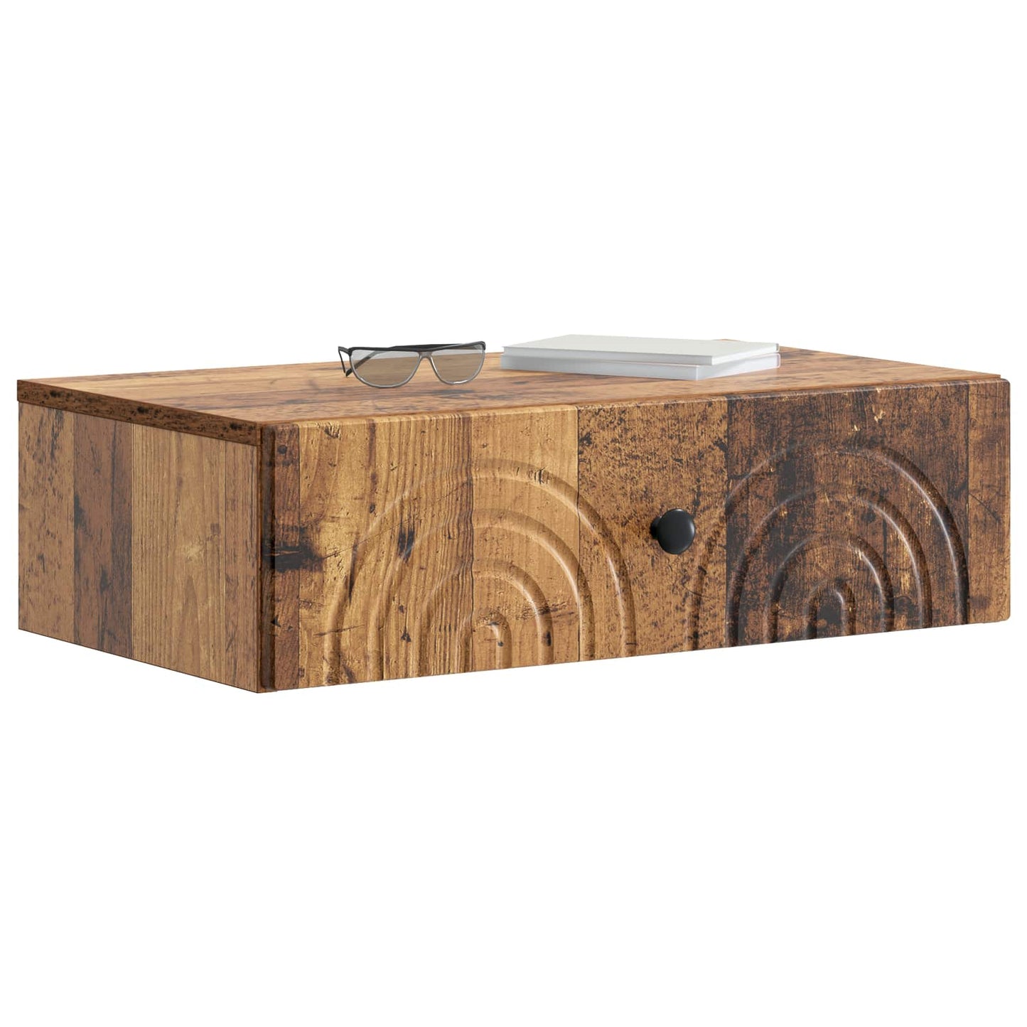 Wall-Mounted Side Table Wall-mounted Old Wood 59 x 34.5 x 17 cm
