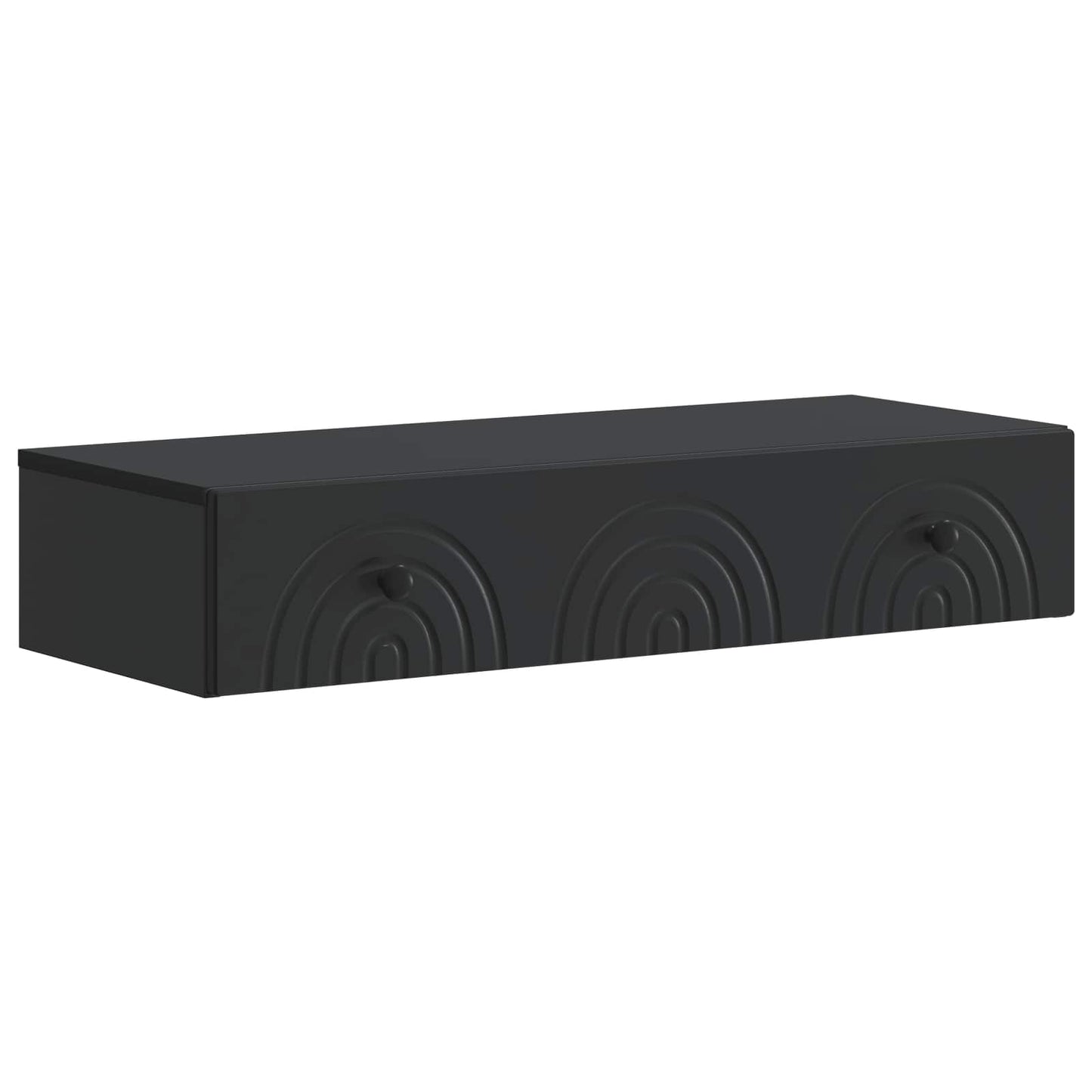 Wall-Mounted Side Table Wall-mounted Black 87.5 x 34.5 x 17 cm