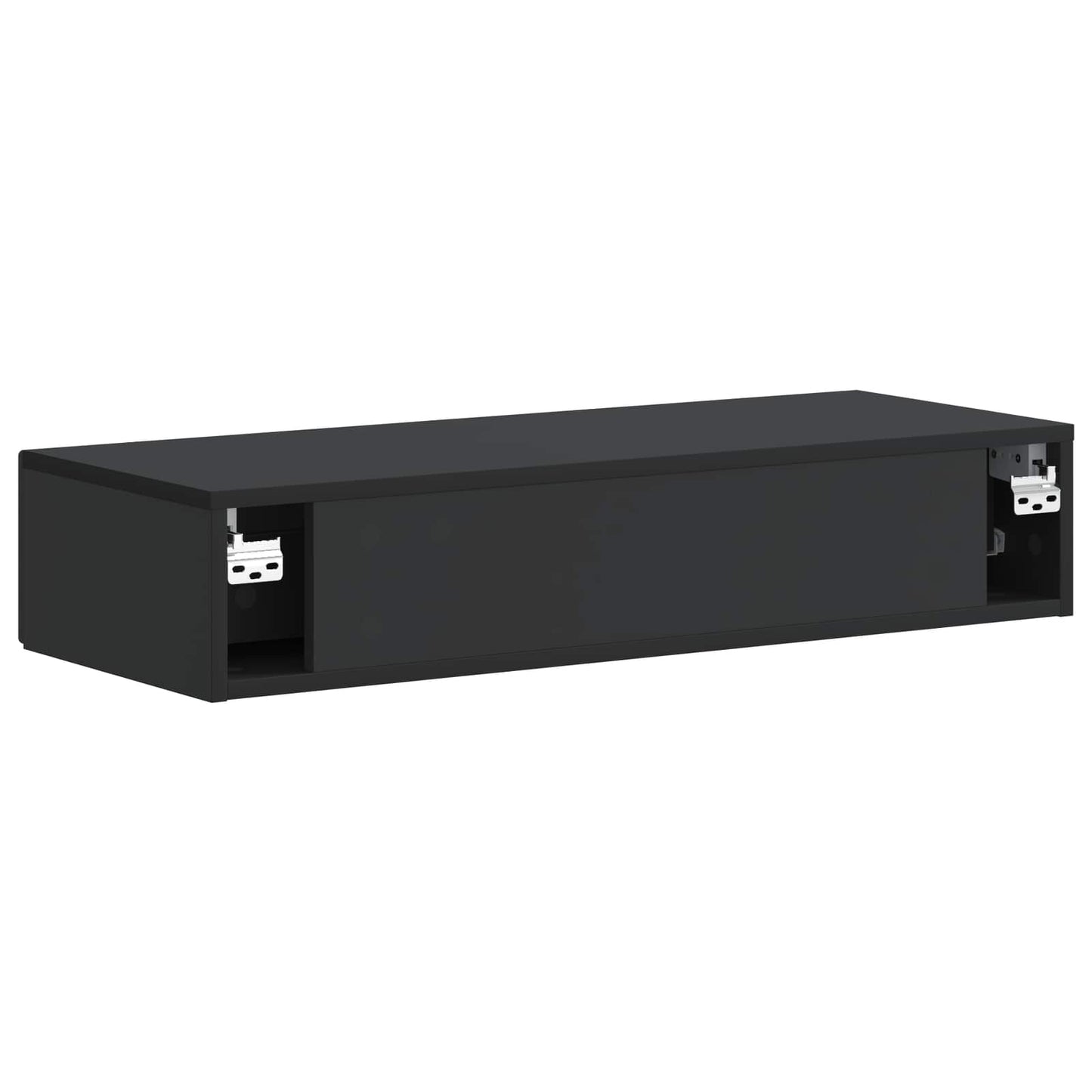 Wall-Mounted Side Table Wall-mounted Black 87.5 x 34.5 x 17 cm