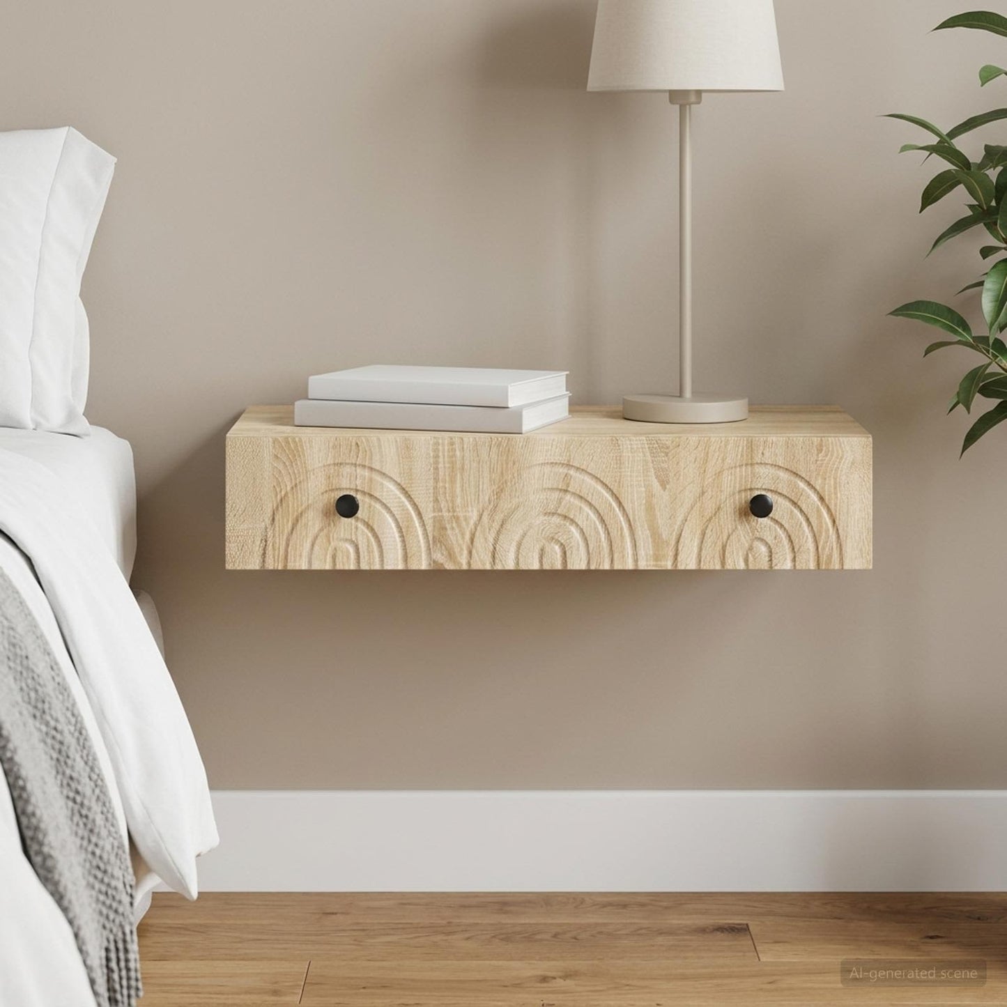 Wall-Mounted Side Table Sonoma Oak 87.5 x 34.5 x 17 cm