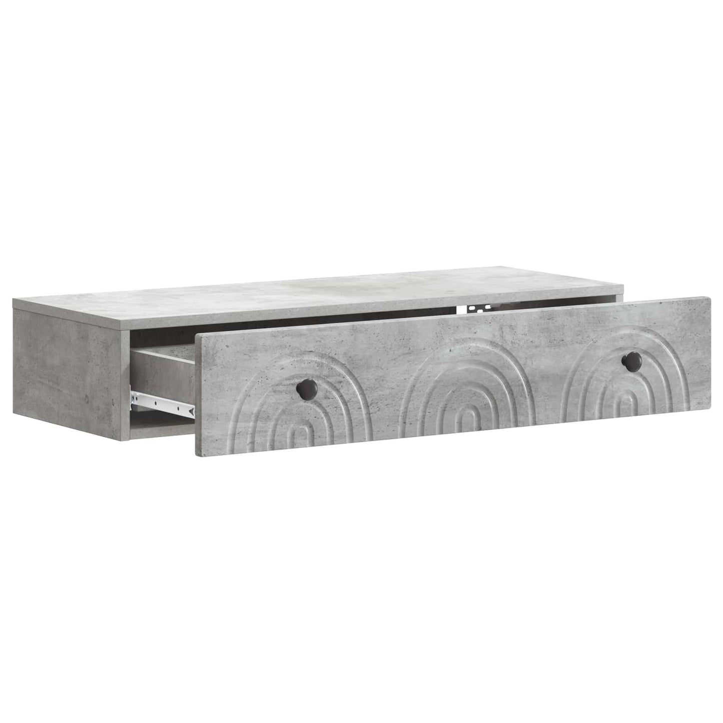 Wall-Mounted Side Table Concrete Grey 87.5 x 34.5 x 17 cm