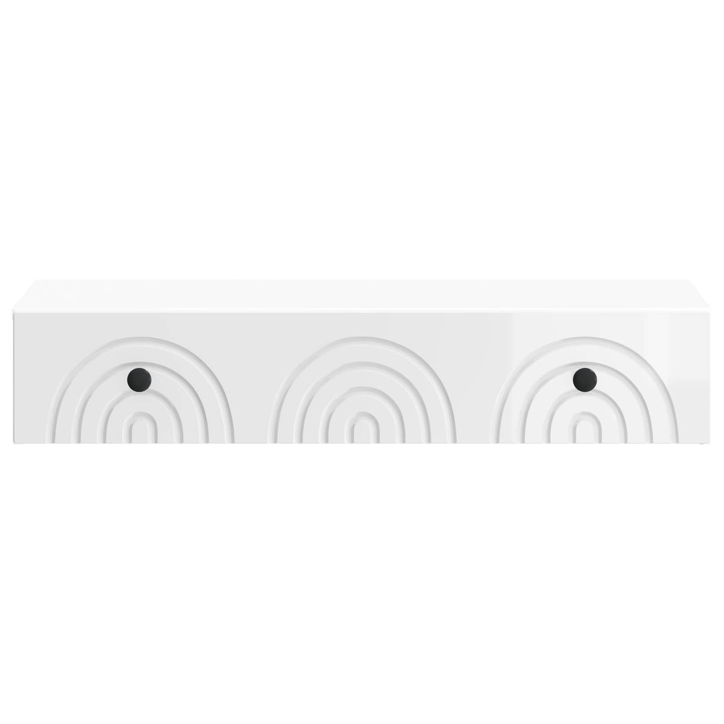 Wall-Mounted Side Table High Gloss White 87.5 x 34.5 x 17 cm