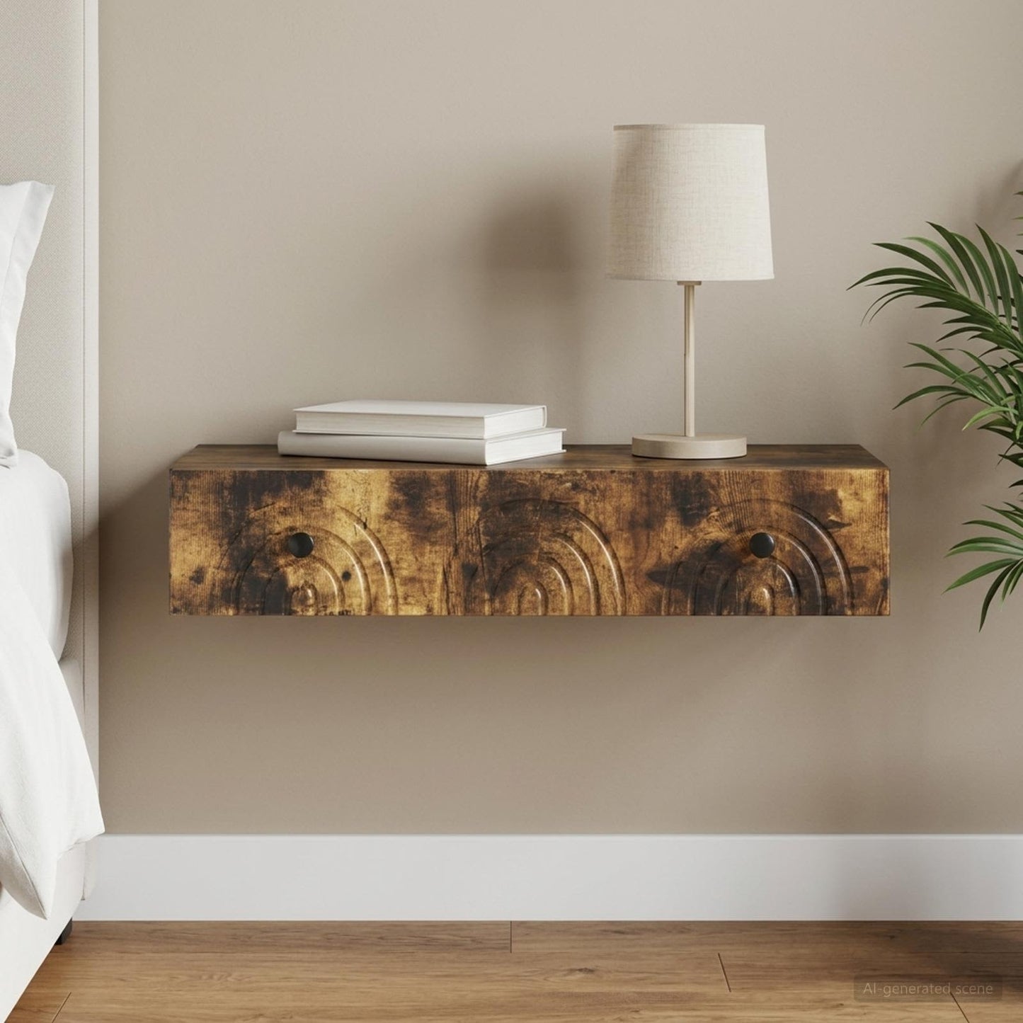 Wall-Mounted Side Table 87.5 x 34.5 x 17 cm Engineered Wood