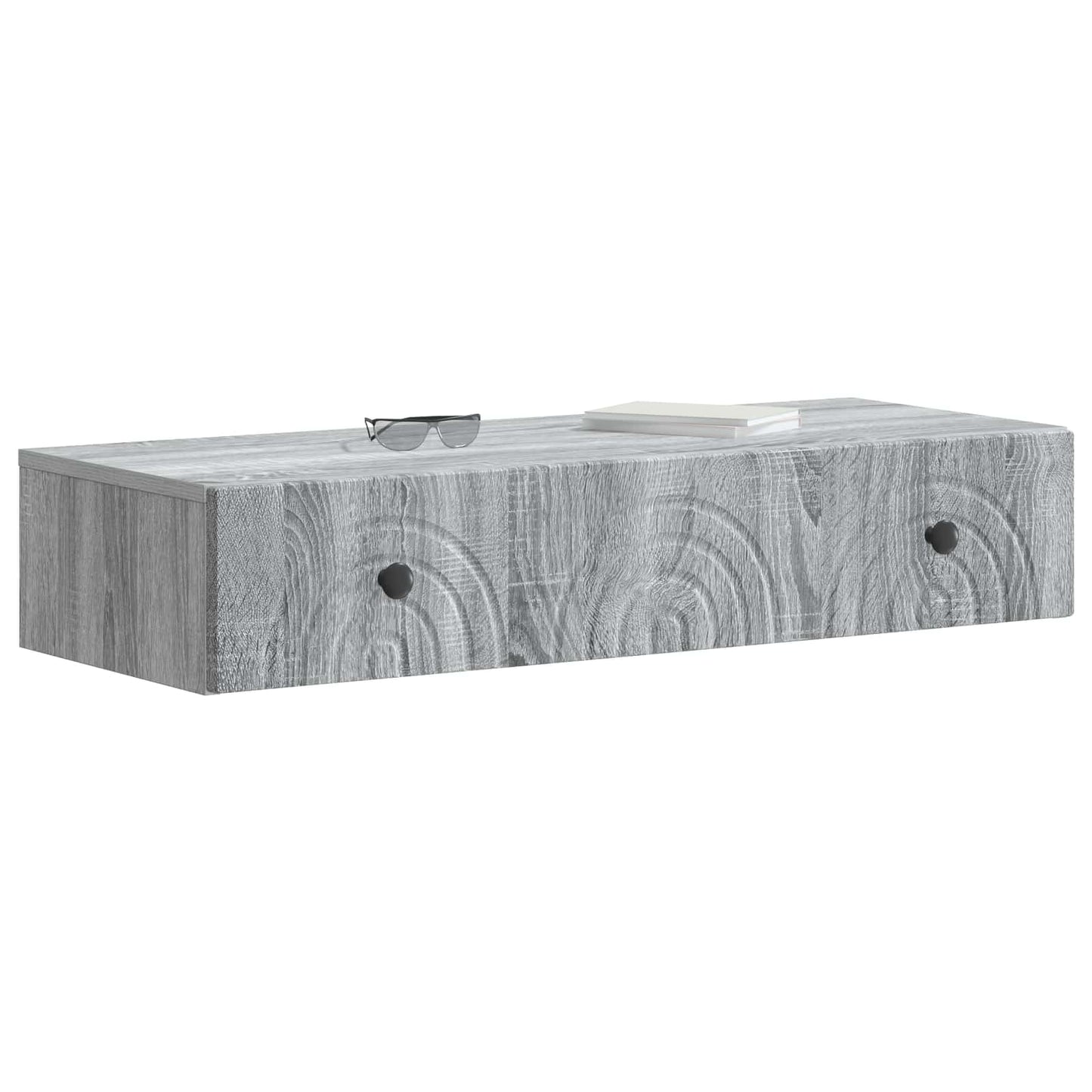 Wall-Mounted Side Table Grey Sonoma 87.5 x 34.5 x 17 cm