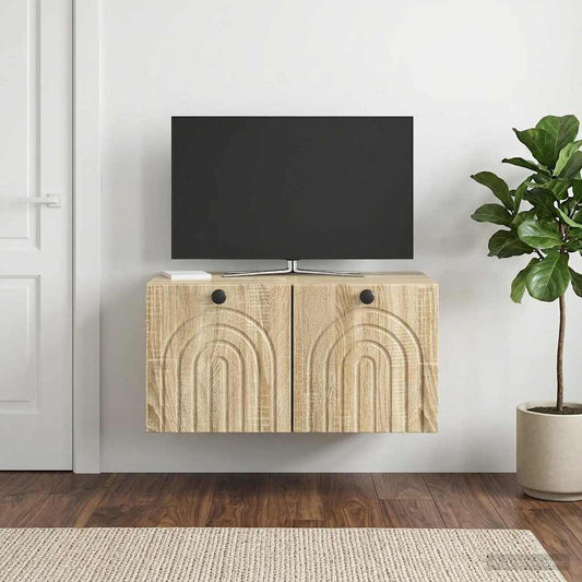 Wall-Mounted TV Cabinet Sonoma Oak 59.5 x 41 x 30 cm
