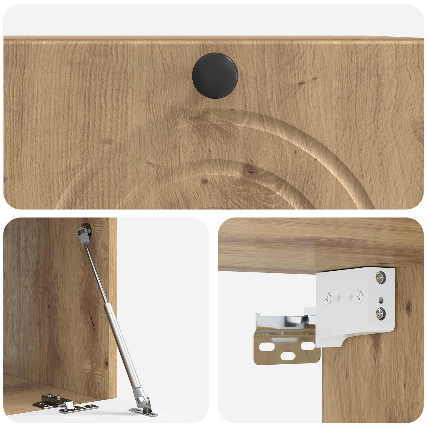 Wall-Mounted TV Cabinet 59.5 x 41 x 30 cm Artisan Oak