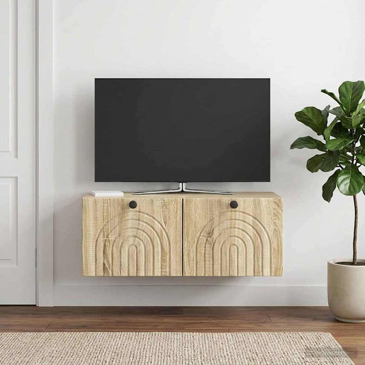 Wall-Mounted TV Cabinet Sonoma Oak 78.5 x 41 x 30 cm