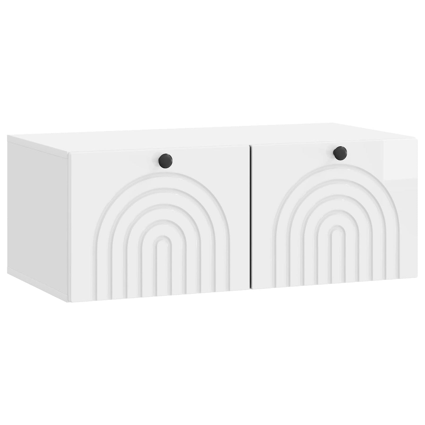 Wall-Mounted TV Cabinet High Gloss White 78.5 x 41 x 30 cm