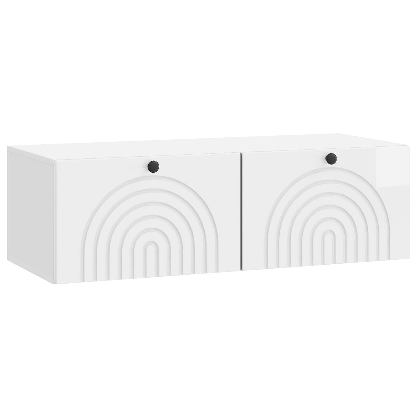 Wall-Mounted TV Cabinet High Gloss White 98 x 41 x 30 cm