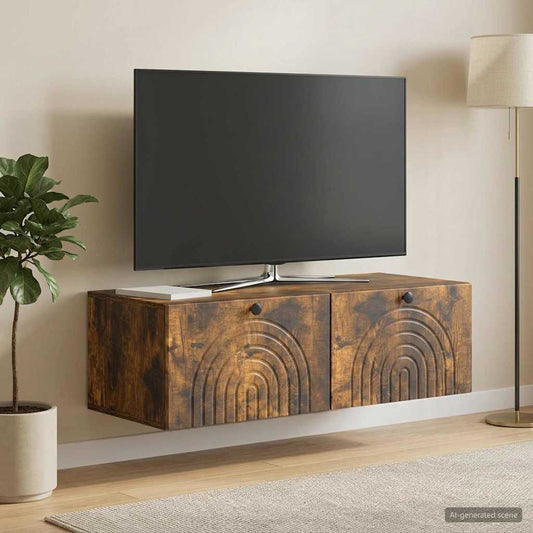 Wall-Mounted TV Cabinet Wall-mounted Smoked Oak 99 x 41 x 30 cm