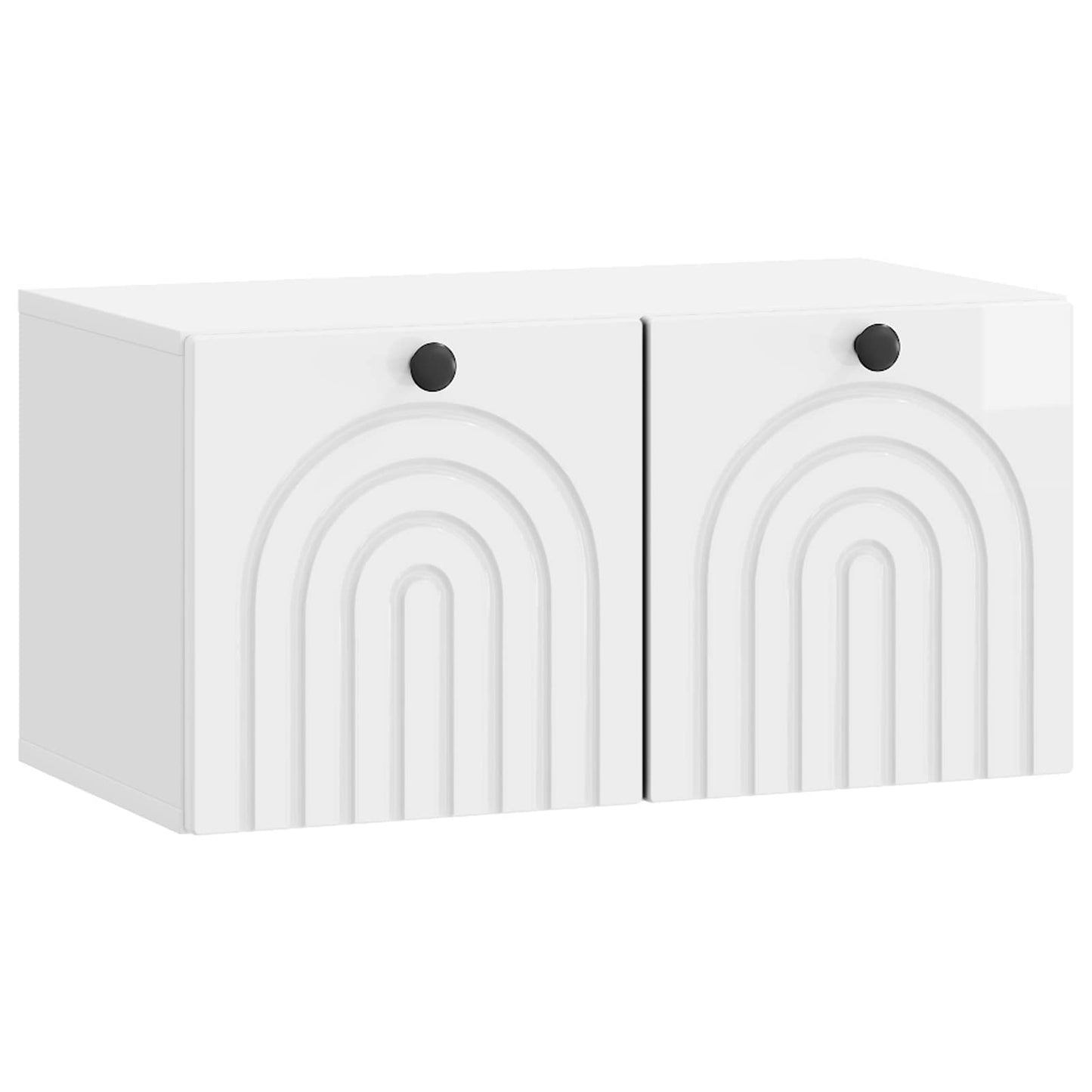 Wall-Mounted TV Cabinet High Gloss White 59.5 x 31 x 30 cm