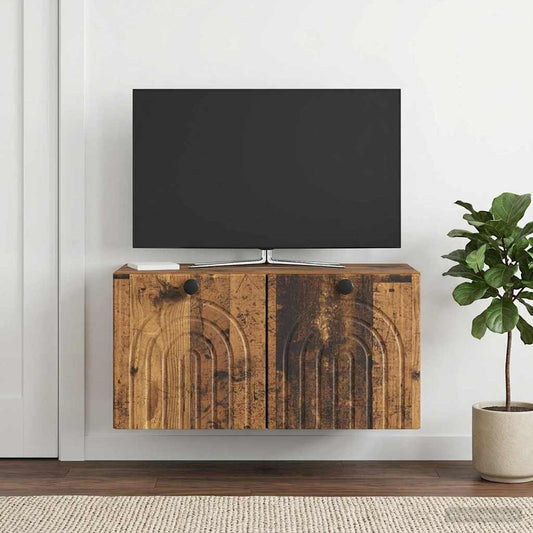 Wall-Mounted TV Cabinet Wall-mounted Old Wood 59.5 x 31 x 30 cm