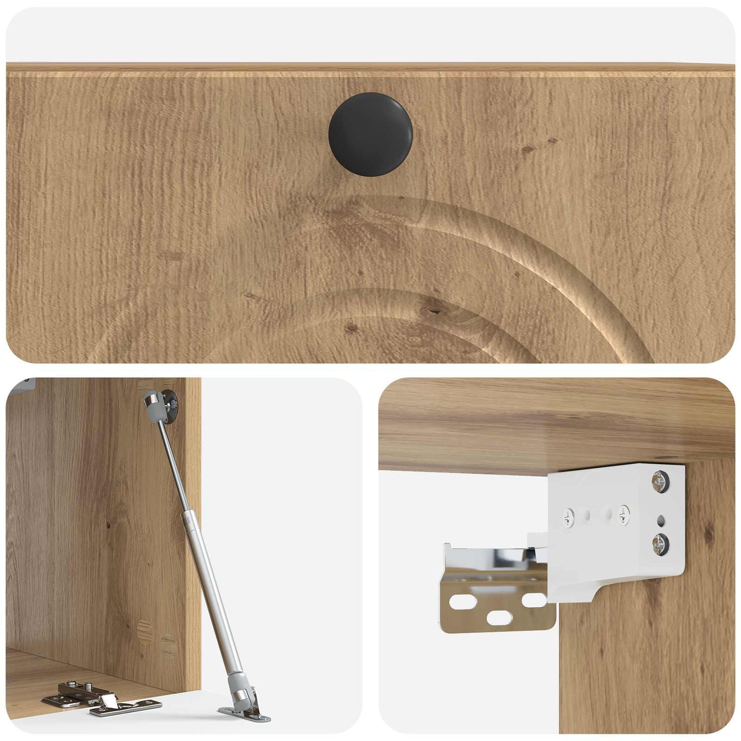 Wall-Mounted TV Cabinet 59.5 x 31 x 30 cm Artisan Oak