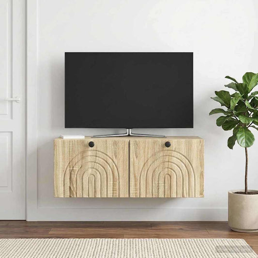 Wall-Mounted TV Cabinet Sonoma Oak 78.5 x 31 x 30 cm