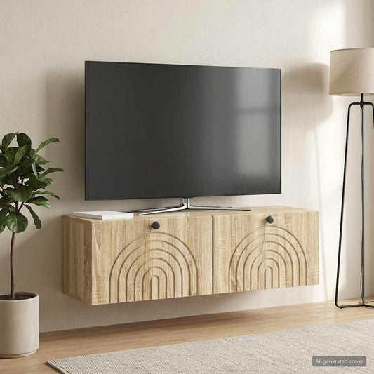 Wall-Mounted TV Cabinet Wall-mounted Sonoma Oak 98 x 31 x 30 cm