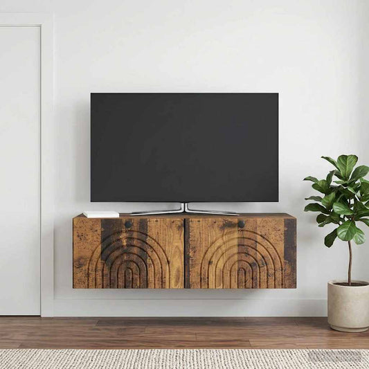 Wall-Mounted TV Cabinet Wall-mounted Old Wood 98 x 31 x 30 cm