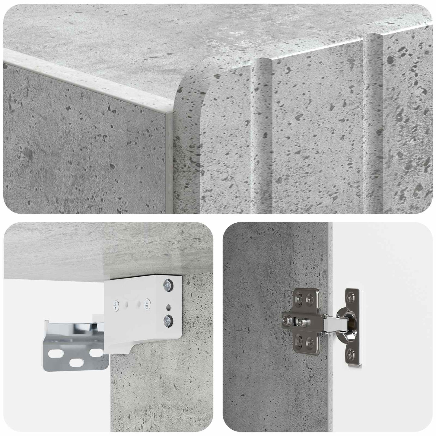 Wall-Mounted Cabinet Concrete Grey 59 x 31 x 64 cm