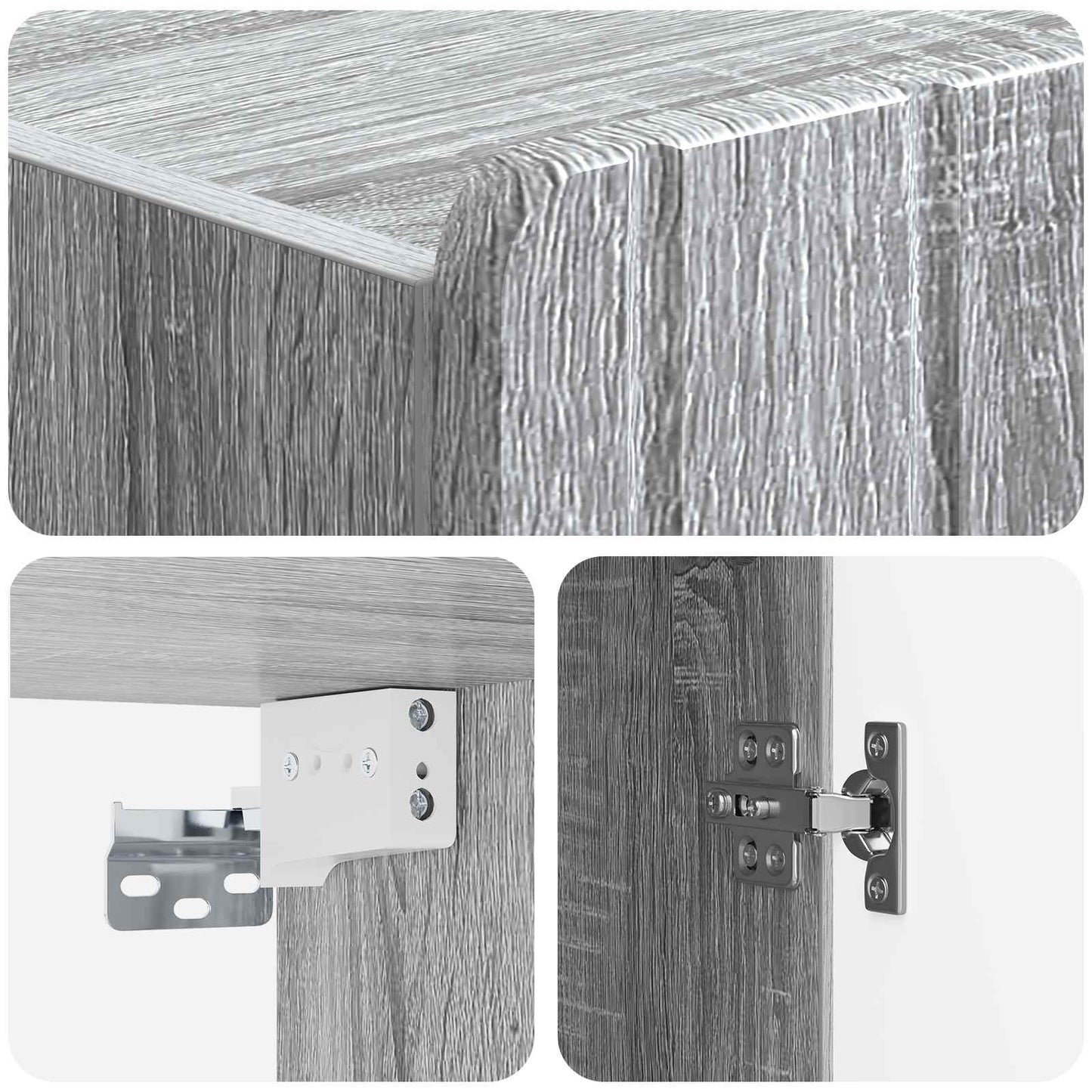 Wall-Mounted Cabinet Grey Sonoma 33 x 34.5 x 94 cm