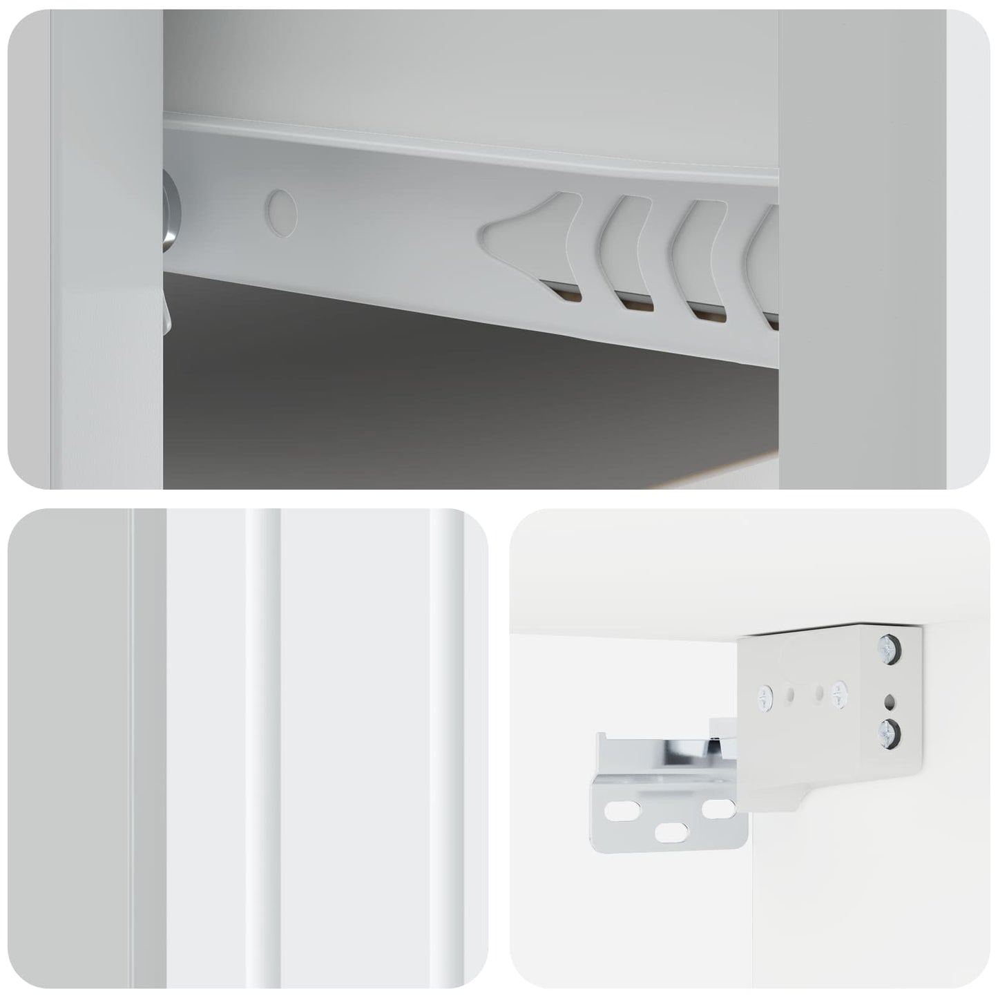 Wall-Mounted Bedside Cabinet White 33 x 34.5 x 24 cm