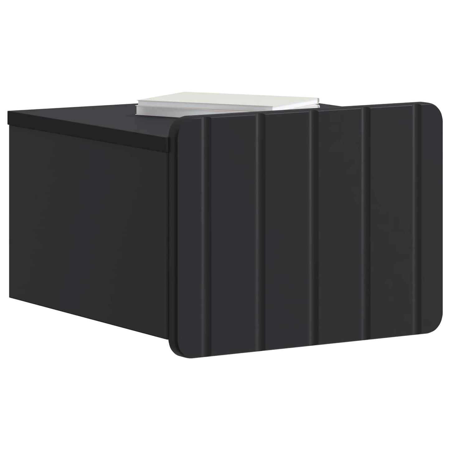 Wall-Mounted Bedside Cabinet Black 33 x 34.5 x 24 cm
