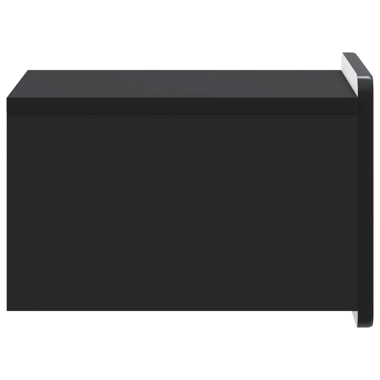 Wall-Mounted Bedside Cabinet Black 33 x 34.5 x 24 cm