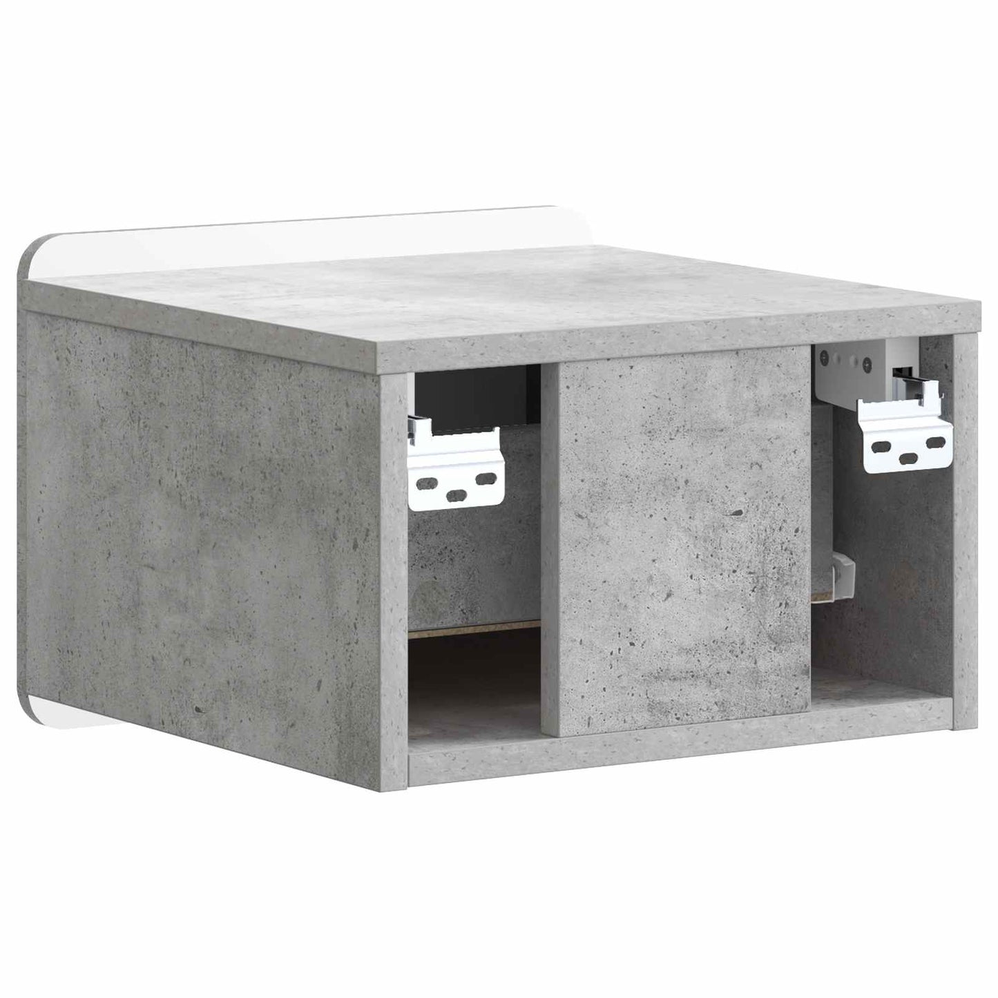 Wall-Mounted Bedside Cabinet Concrete Grey 33 x 34.5 x 24 cm