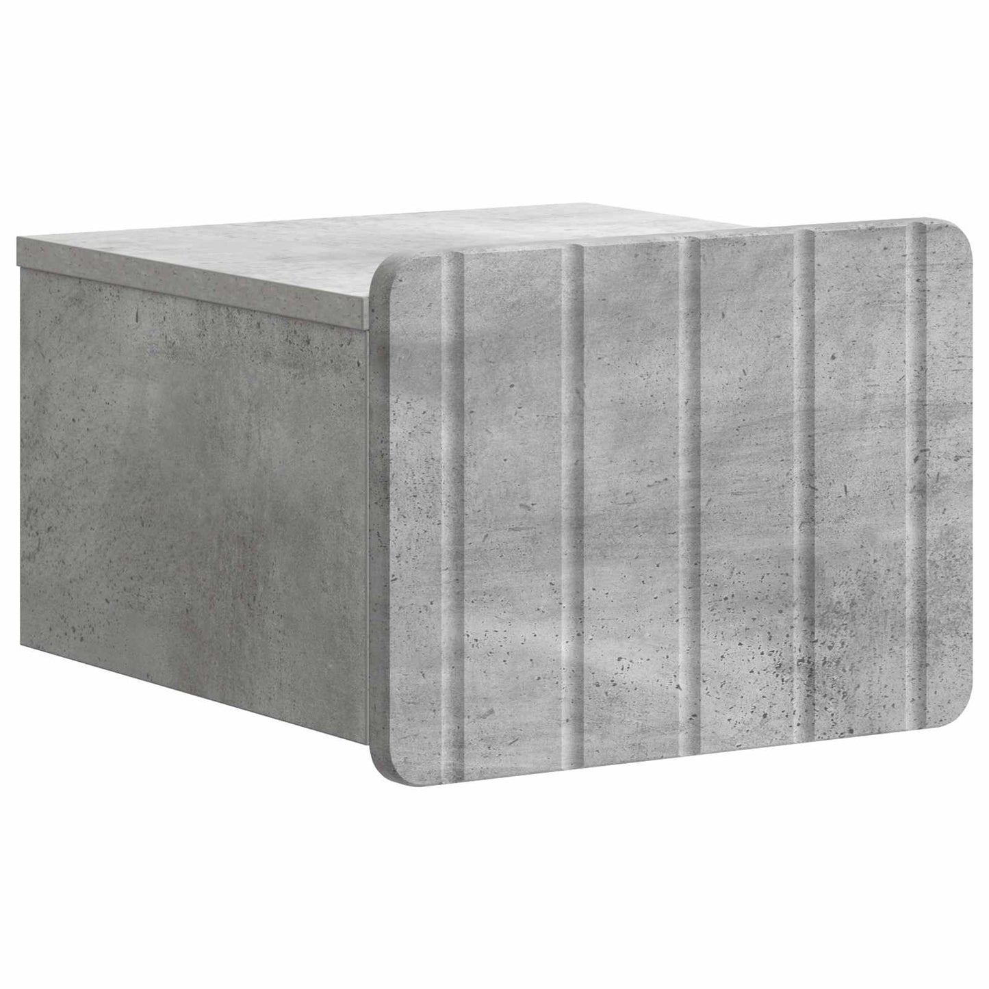 Wall-Mounted Bedside Cabinet with Drawer 2 pcs Concrete Grey