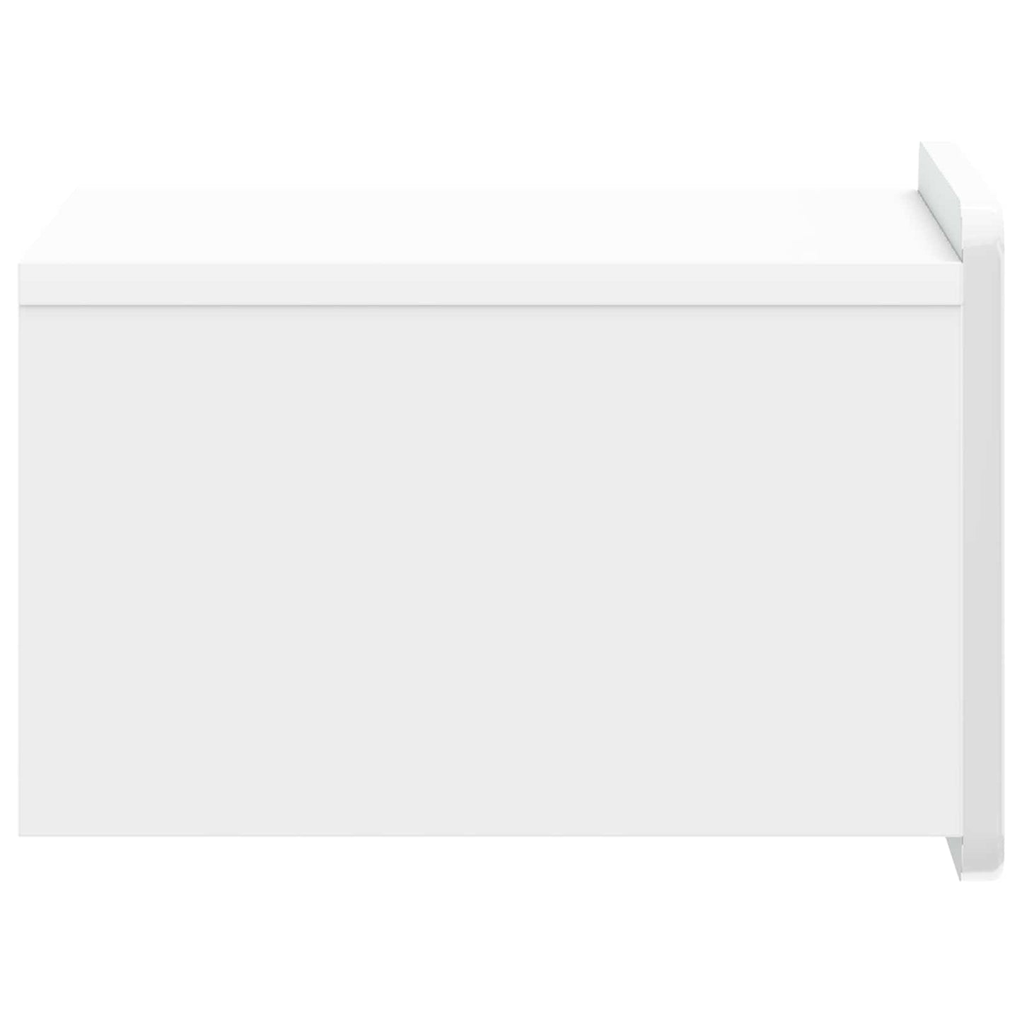 Wall-Mounted Bedside Cabinet High Gloss White 33 x 34.5 x 24 cm