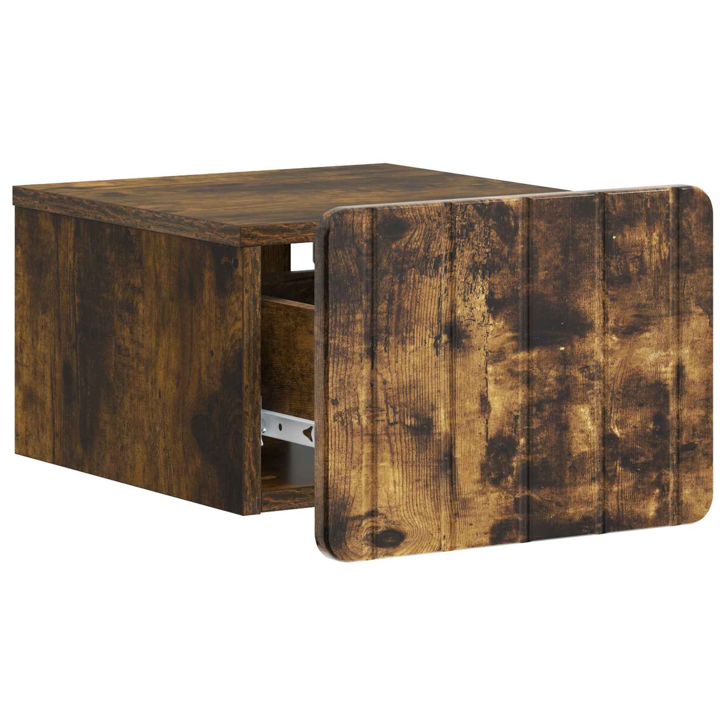 Wall-Mounted Bedside Cabinet Smoked Oak 33 x 34.5 x 24 cm