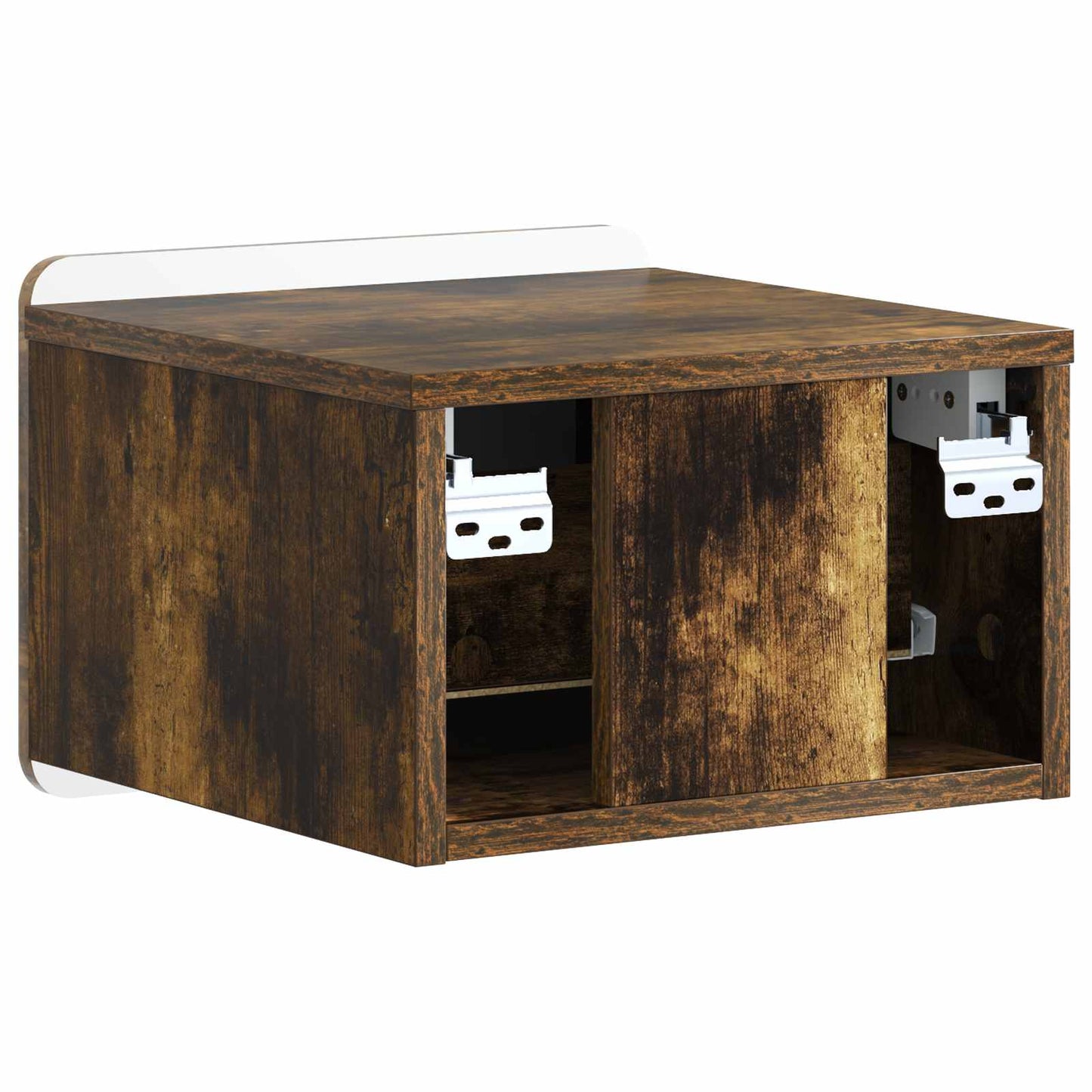 Wall-Mounted Bedside Cabinet Smoked Oak 33 x 34.5 x 24 cm