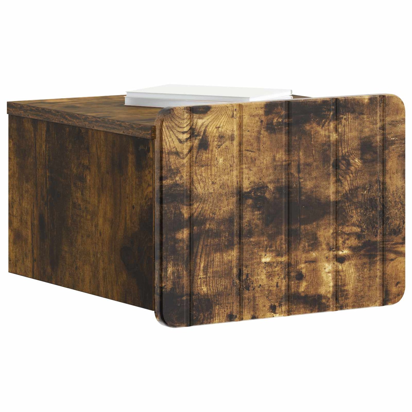 Wall-Mounted Bedside Cabinet Smoked Oak 33 x 34.5 x 24 cm