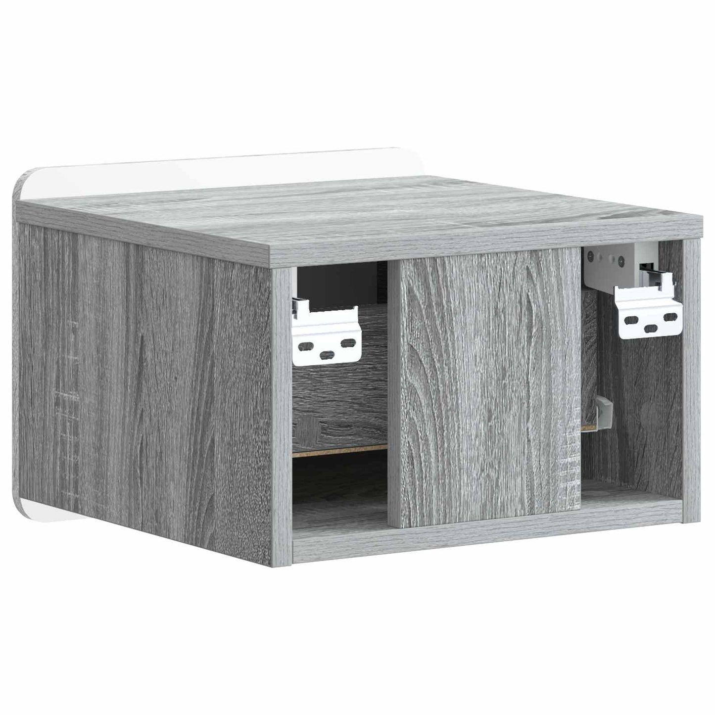 Wall-Mounted Bedside Cabinet Grey Sonoma 33 x 34.5 x 24 cm