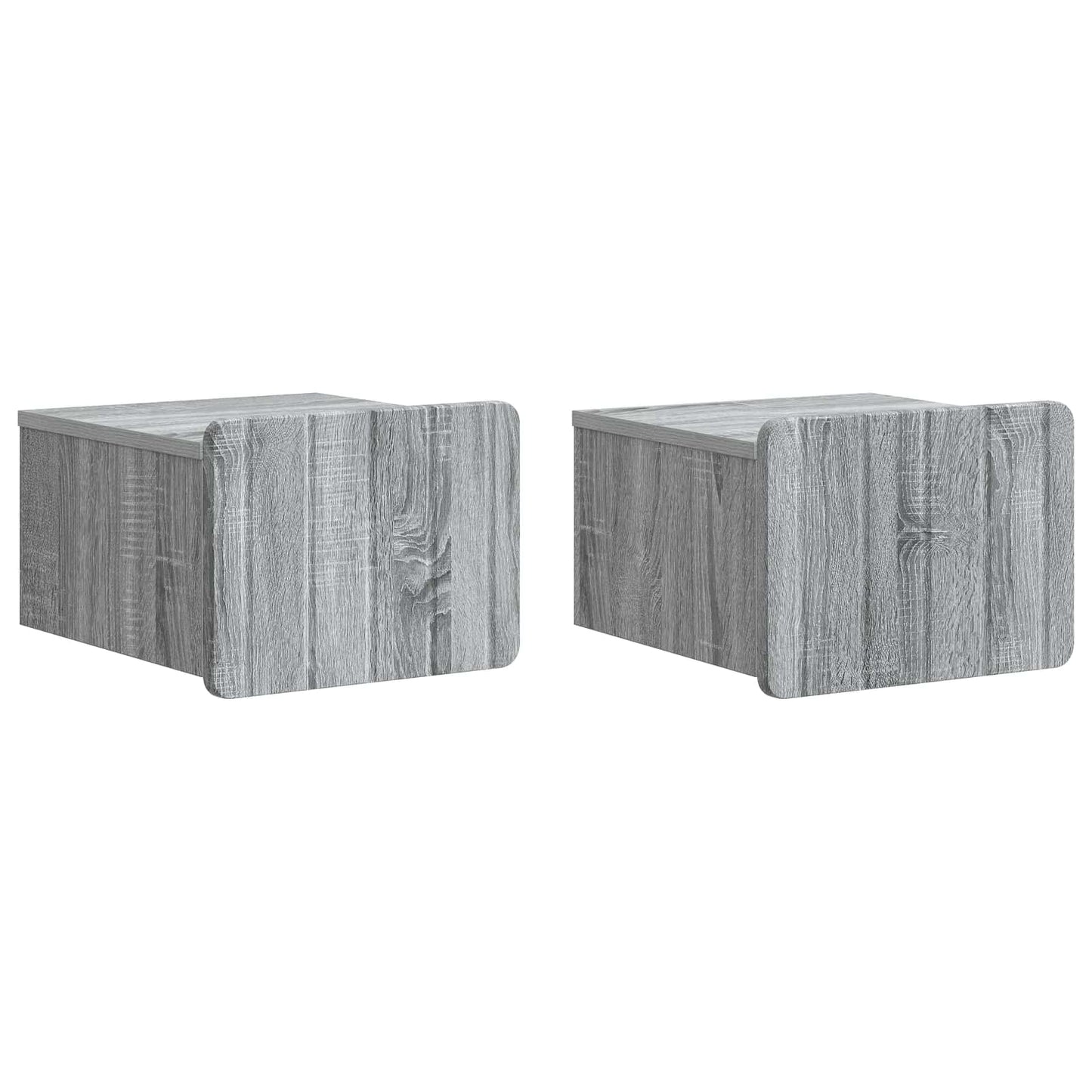 Wall-Mounted Bedside Cabinet 2 pcs Grey Sonoma Engineered Wood