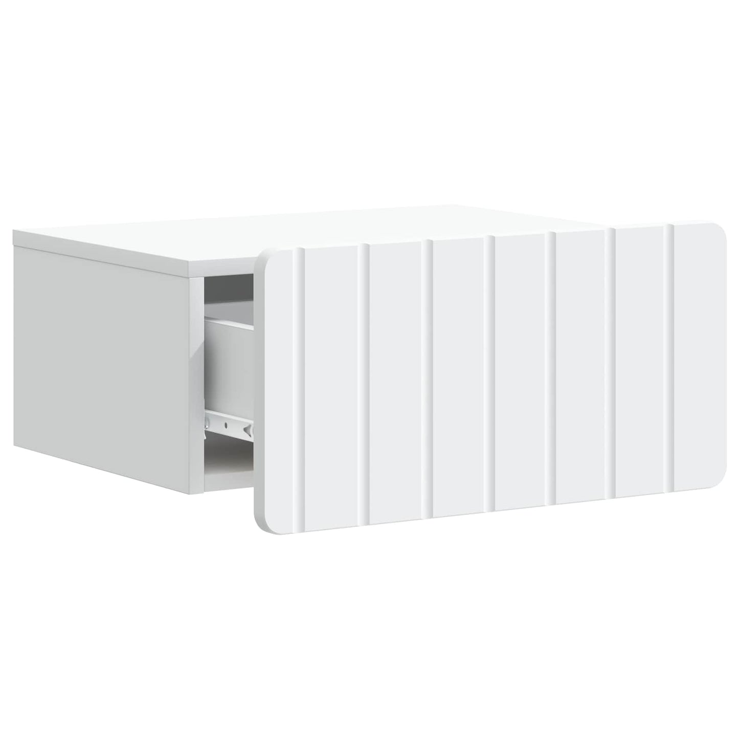 Wall-Mounted Bedside Cabinet White 49 x 34.5 x 24 cm