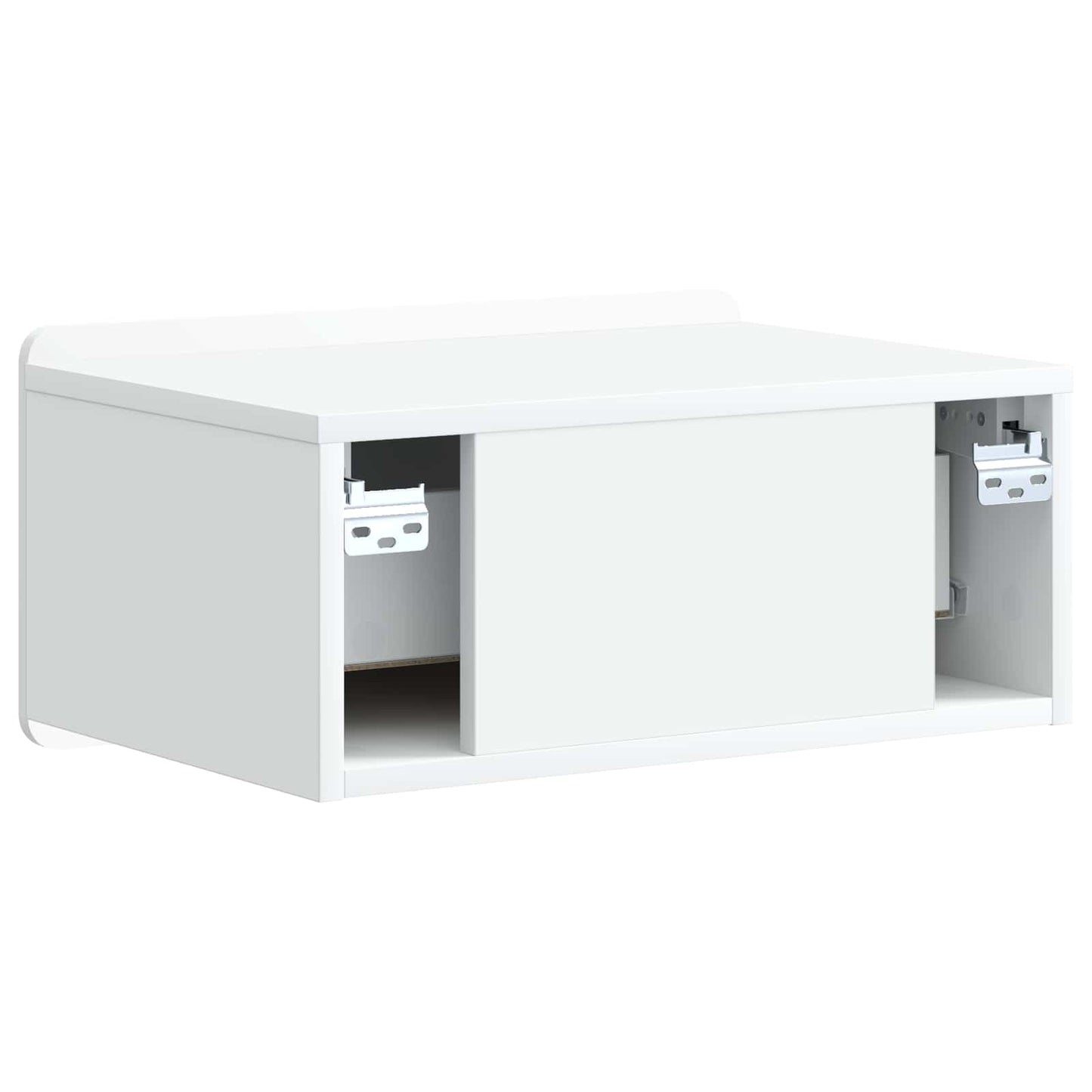 Wall-Mounted Bedside Cabinet White 49 x 34.5 x 24 cm