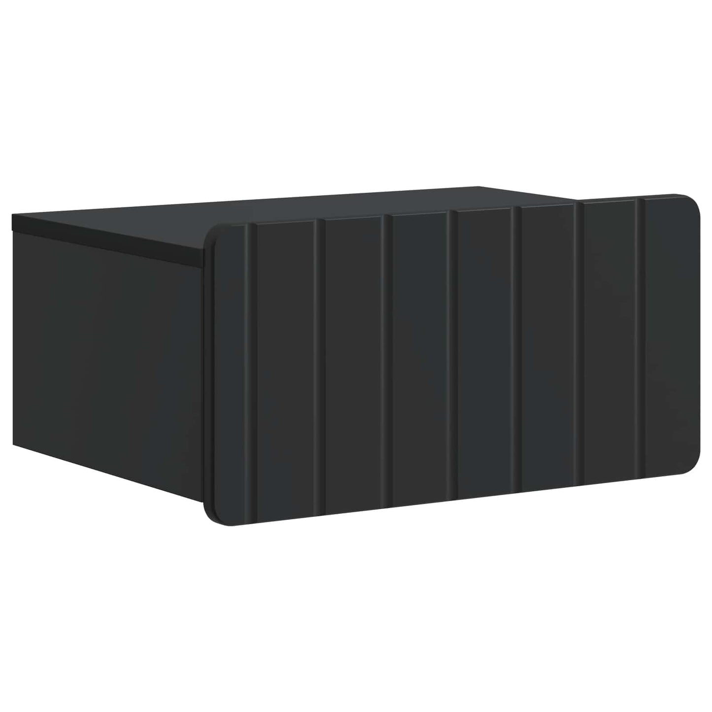 Wall-Mounted Bedside Cabinet Black 49 x 34.5 x 24 cm