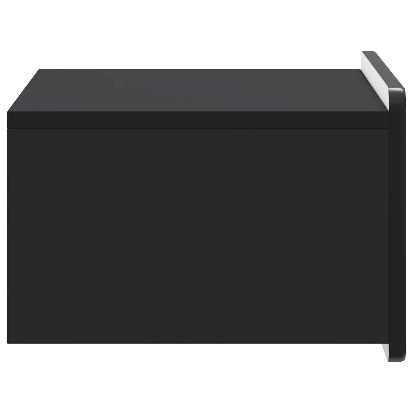 Wall-Mounted Bedside Cabinet Black 49 x 34.5 x 24 cm
