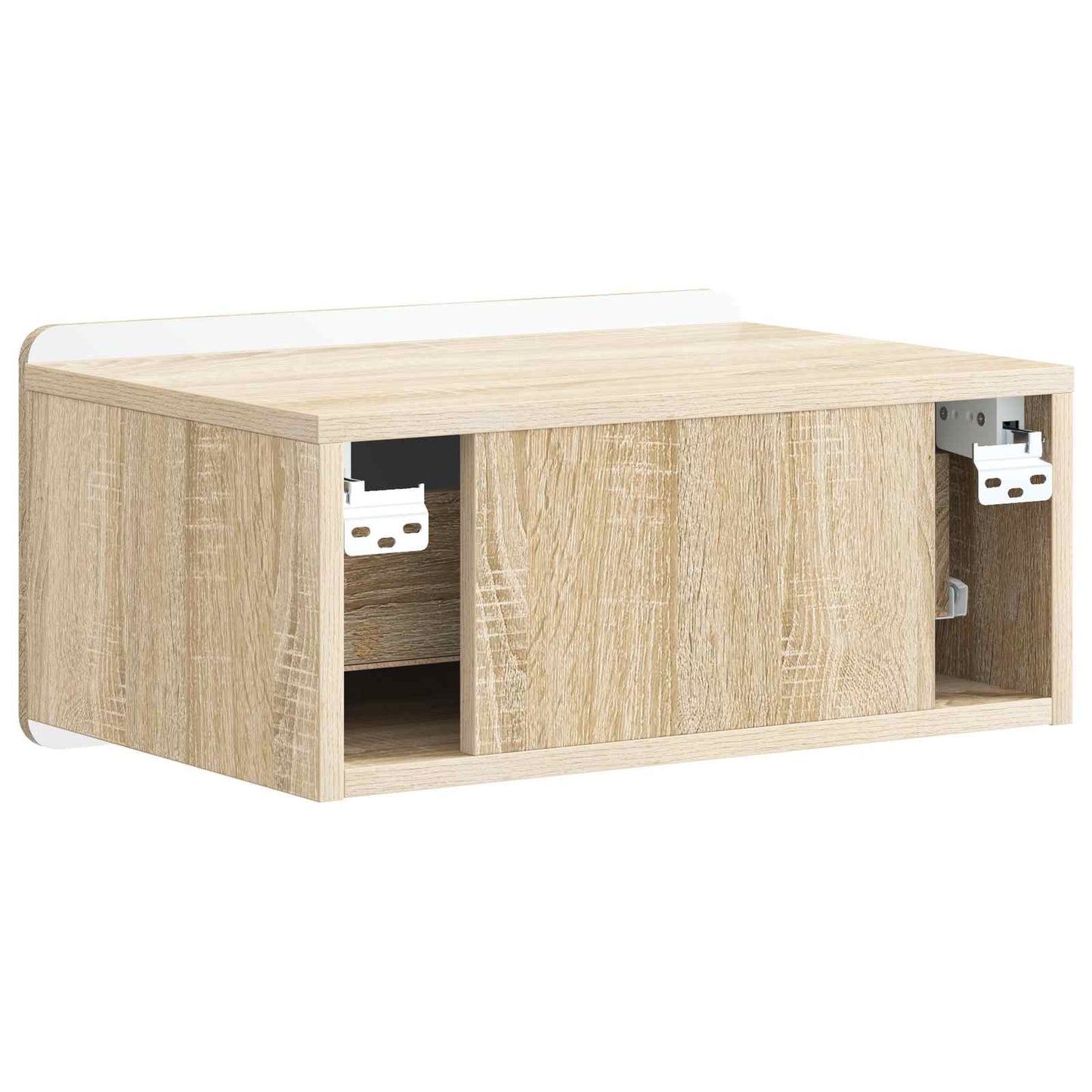Wall-Mounted Bedside Cabinet Sonoma Oak 49 x 34.5 x 24 cm