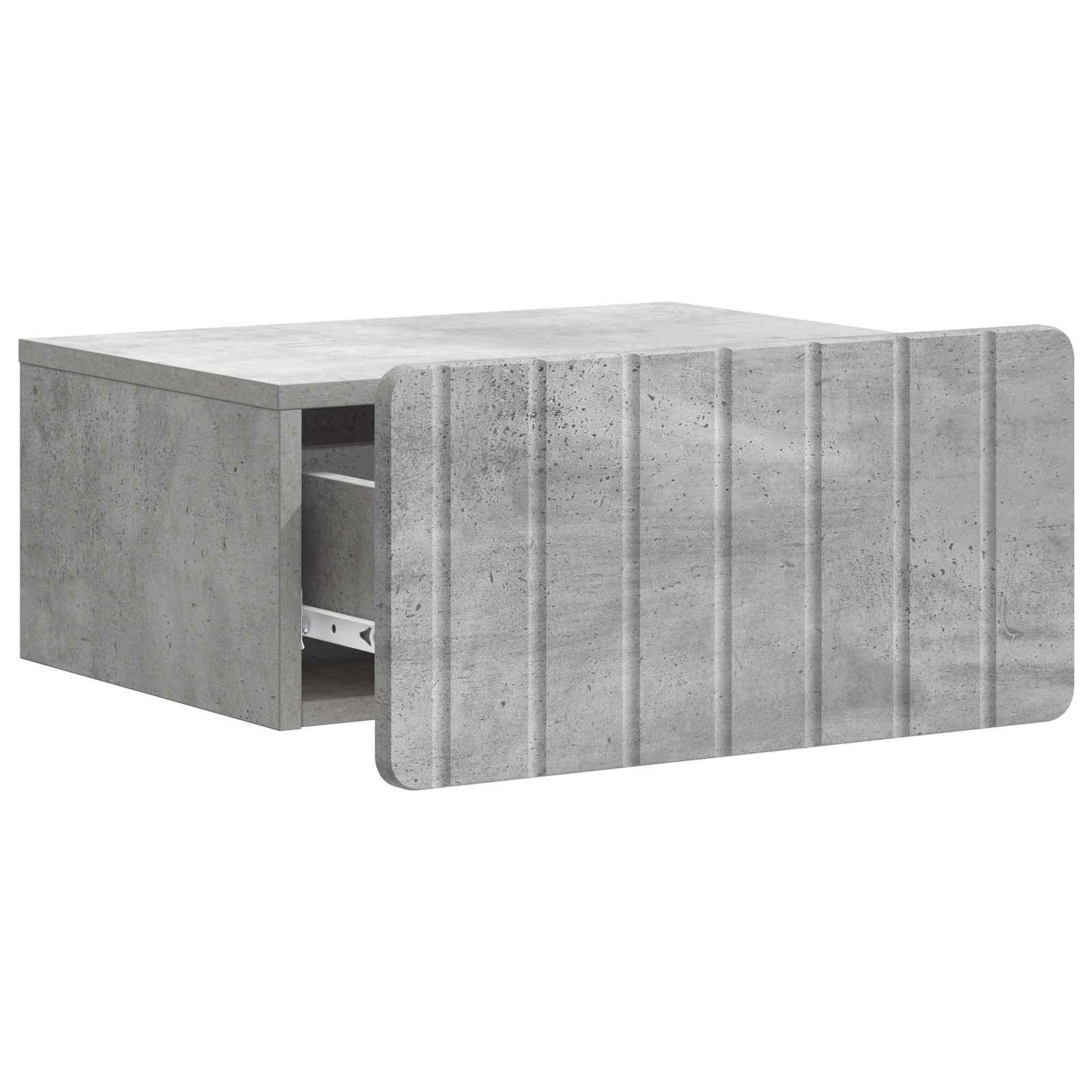 Wall-Mounted Bedside Cabinet Concrete Grey 49 x 34.5 x 24 cm