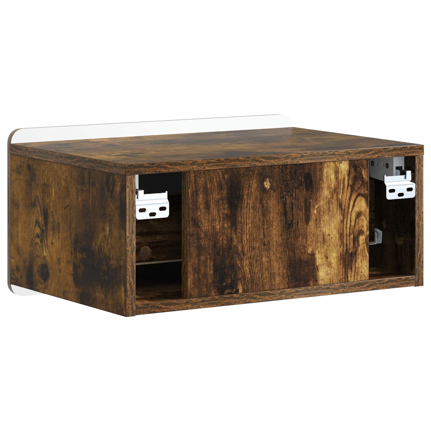 Wall-Mounted Bedside Cabinet Smoked Oak 49 x 34.5 x 24 cm