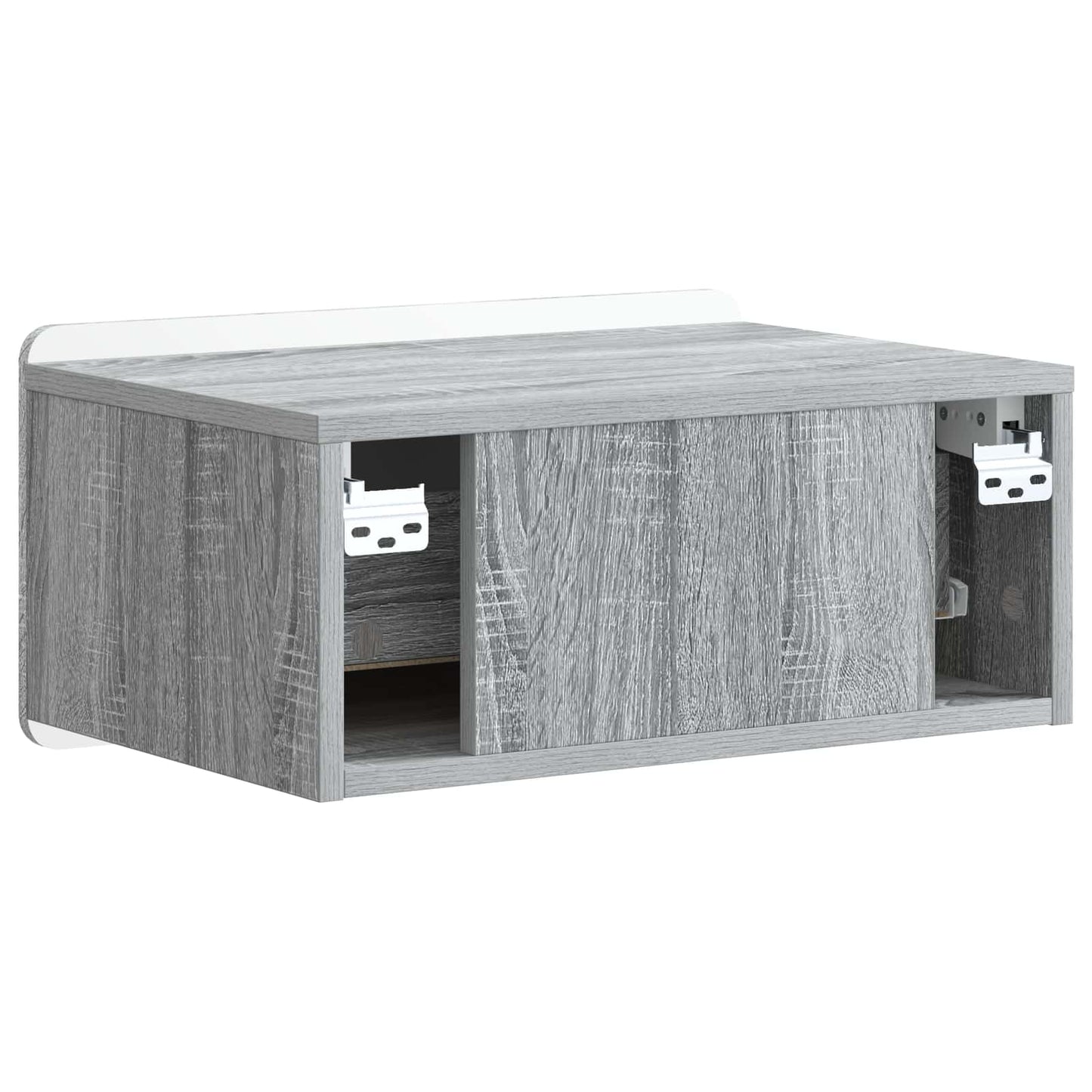Wall-Mounted Bedside Cabinet Grey Sonoma 49 x 34.5 x 24 cm