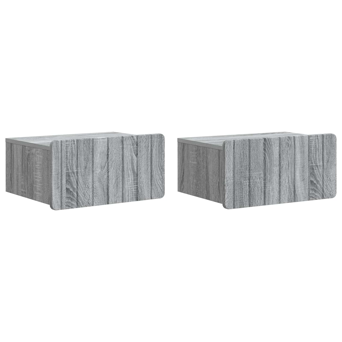 Wall-Mounted Bedside Cabinet 2 pcs Grey Sonoma Engineered Wood
