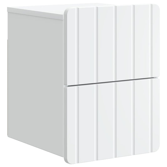Wall-Mounted Bedside Cabinet White 33 x 34.5 x 43 cm