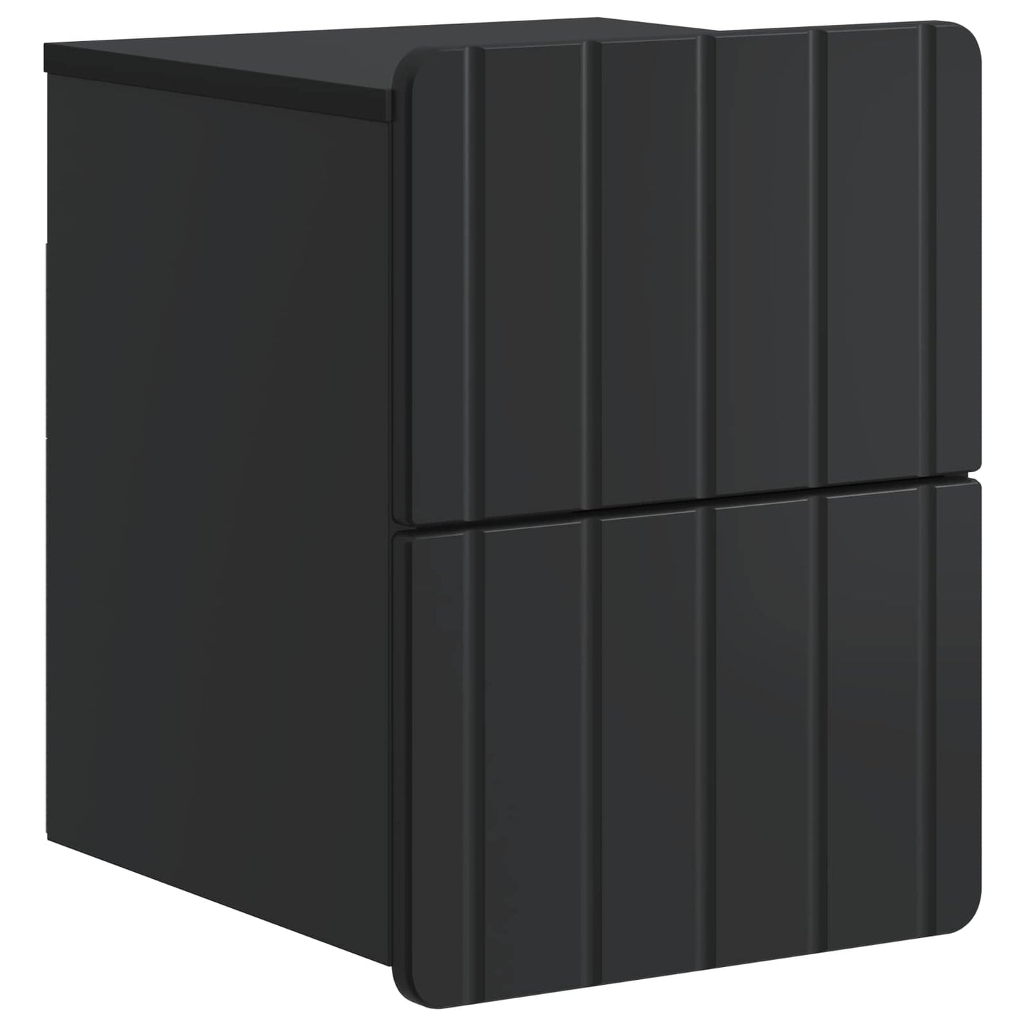Wall-Mounted Bedside Cabinet Black 33 x 34.5 x 43 cm