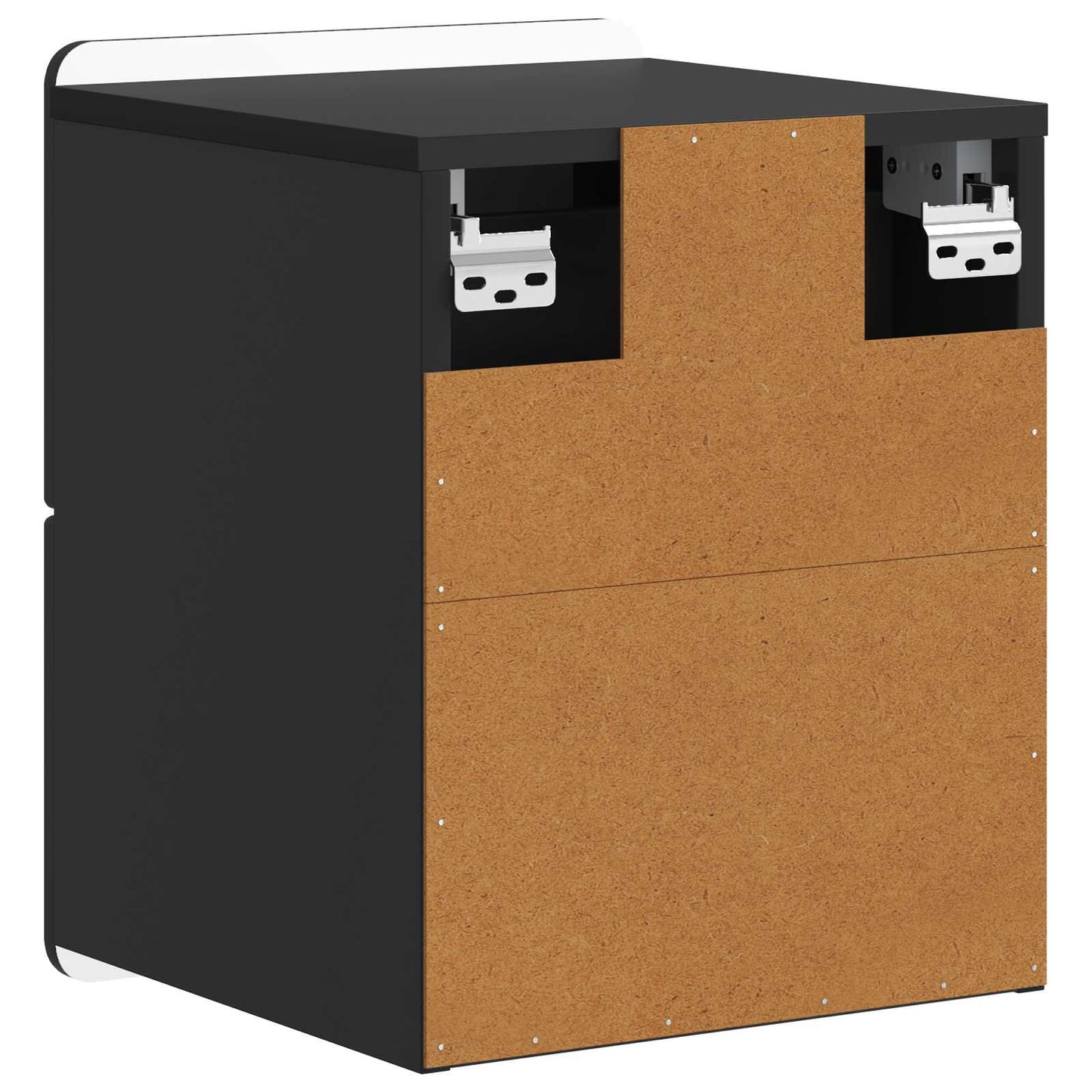 Wall-Mounted Bedside Cabinet Black 33 x 34.5 x 43 cm