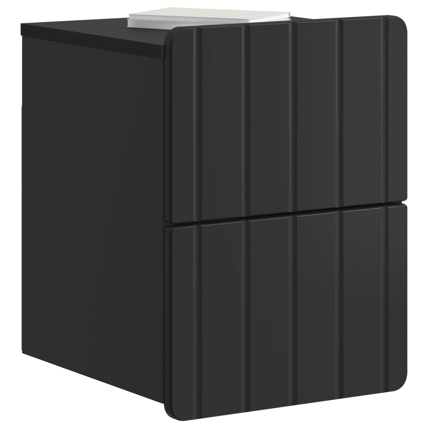Wall-Mounted Bedside Cabinet Black 33 x 34.5 x 43 cm